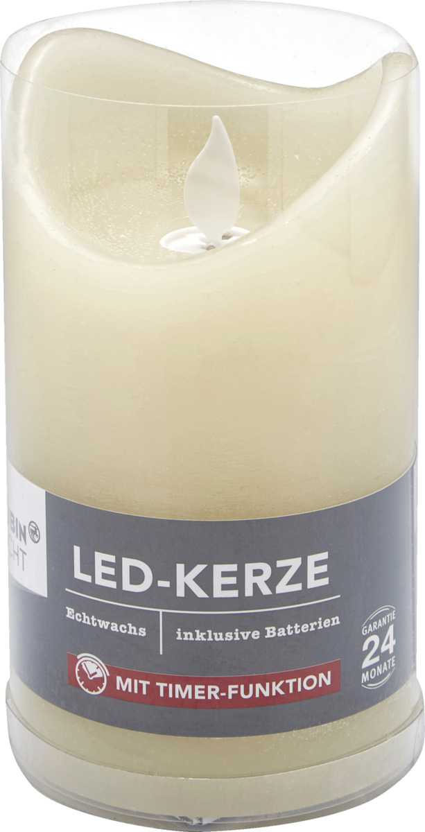 Bild 1 von Rubin Licht LED Kerze bewegliche Flamme 12,5cm creme