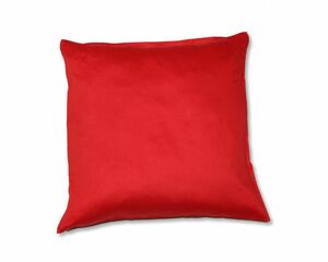 Baumwoll-Satin Kissenhülle Uni 2x 40/40 cm, Farbe rot
