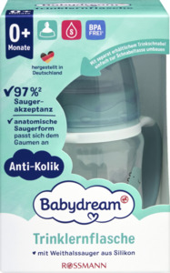 Babydream Weithals-Trinklernflasche Dino 150 ml