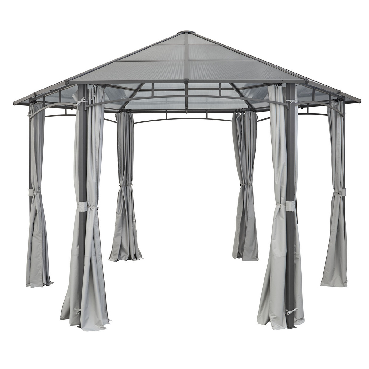 Bild 1 von Pavillon 'Hexagon' grau 300 x 300 x 247 cm