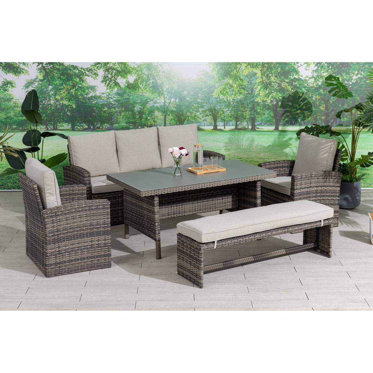 GartenmöbelSet 'Valerie' taupe 5teilig von toom ansehen!