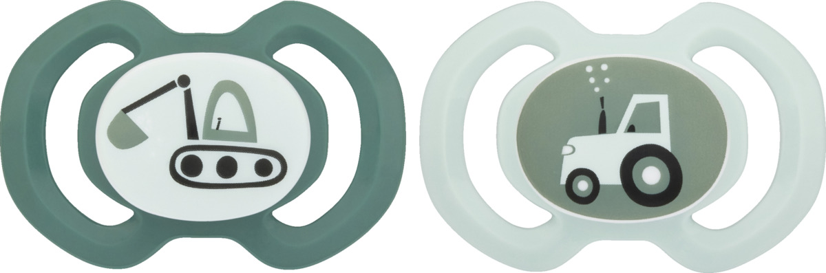 Bild 1 von Babydream Beruhigungssauger Der Symmetrische Bagger & Traktor 18+ Monate