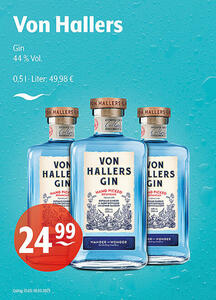 Von Hallers Gin
44 % Vol.