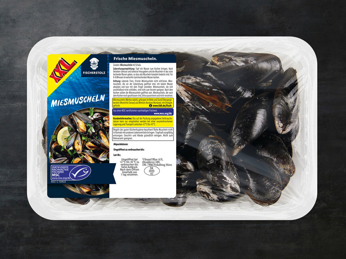 Bild 1 von Fischerstolz MSC Frische Miesmuscheln XXL
