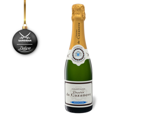 Sansibar Charles Lidl brut von Champagner de Cazanove Champagner 0,375-l-Flasche, ansehen