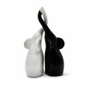 Bild 4 von Feinknick Dekofigur »Harmonisches Elefanten Pärchen aus Keramik in Schwarz & Weiß« (Set, 2tlg), Moderne Skulptur als Paar aus zwei Elefanten - ideal als Geschenk