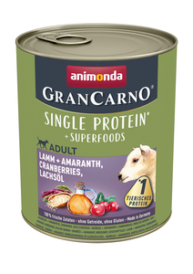 Animonda GranCarno Single Protein Superfoods Lamm & Amaranth, Cranberries, Lachsöl 12x800 g