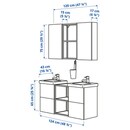 Bild 3 von ENHET / TVÄLLEN  Badeinrichtung 22-tlg., grau Rahmen/anthrazit PILKÅN Mischbatterie
