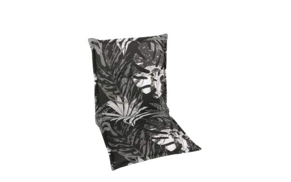 Bild 1 von Sesselauflage in schwarz/weiß mit Blattmuster, für Niedriglehner