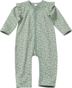 PUSBLU Baby Schlafanzug, Gr. 74/80, aus Bio-Baumwolle, grün