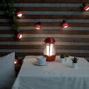Bild 3 von SOMMARLÅNKE  Dekotischleuchte, LED, Haus für draußen/batteriebetrieben rot