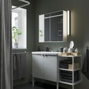 Bild 2 von ENHET / TVÄLLEN  Badezimmer-Set 14-tlg., Betonmuster/weiß PILKÅN Mischbatterie
