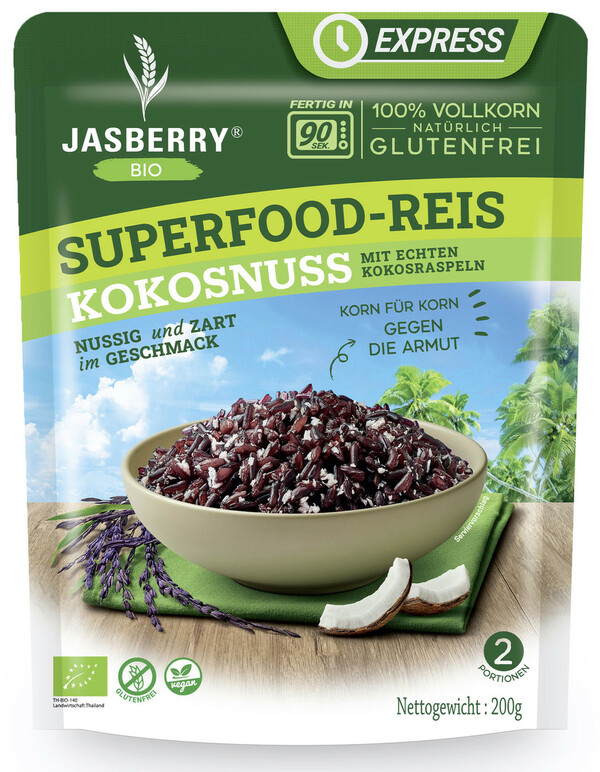 Bild 1 von Jasberry Bio  Express Superfood-Reis Kokosnuss 200G