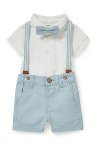 C&A Baby-Outfit-3 teilig, Blau, Größe: 56