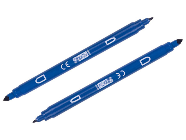 Bild 2 von UNITED OFFICE® Doppelfasermaler, dicke/dünne Spitze, 24er