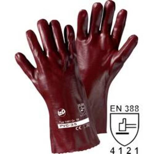 Bild 1 von L+D PVC 1481 PVC Arbeitshandschuh Größe (Handschuhe): 10, XL EN 388 CAT II 1 Paar