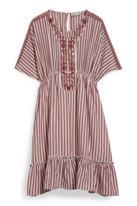 C&A Kleid-gestreift, Rot, Größe: 110