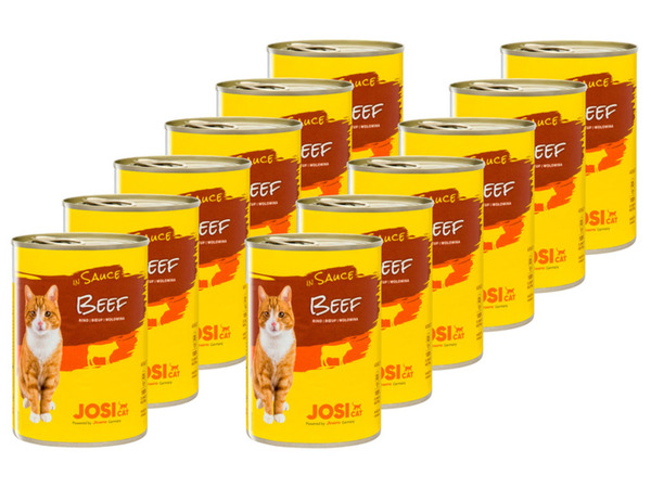 Bild 1 von JosiCat Katzennassnahrung Rind in Sauce, 12 x 415 g