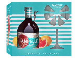 Pampelle Ruby L'Apéro 15% Vol mit Geschenkbox und Glas