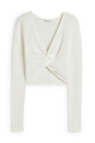 Bild 1 von C&A CLOCKHOUSE-Crop Langarmshirt mit Knotendetail, Weiß, Größe: XS