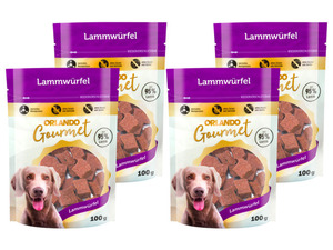 ORLANDO Gourmet Hundesnack Lammwürfel, 4 x 100 g