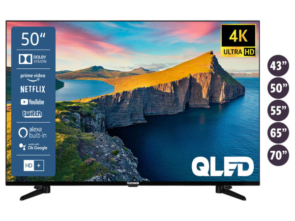 Bild 1 von TELEFUNKEN »QU43-65K800«, »QU70L800« QLED Fernseher Smart TV 4K UHD mit Dolby Vision HDR