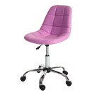 Bild 1 von Drehstuhl MCW-A60, Bürostuhl Arbeitshocker, Schalensitz Kunstleder ~ rosa