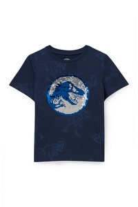 C&A Jurassic World-Kurzarmshirt-Glanz-Effekt, Blau, Größe: 110