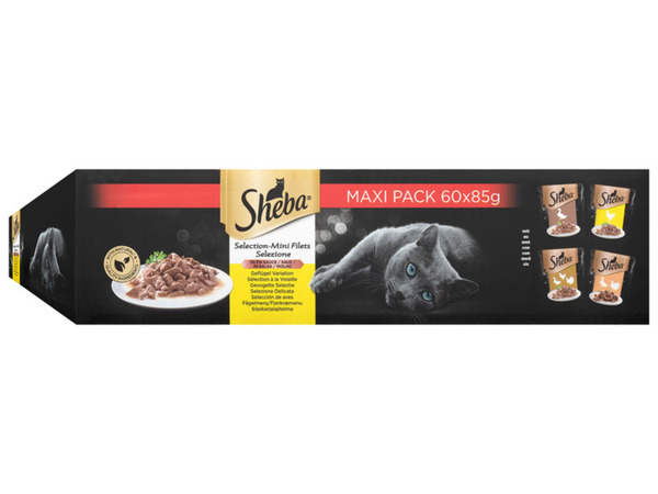 Bild 1 von Sheba Portionsbeutel Multipack Selection Mini Filets in Sauce Geflügel Variation, 60 x 85 g