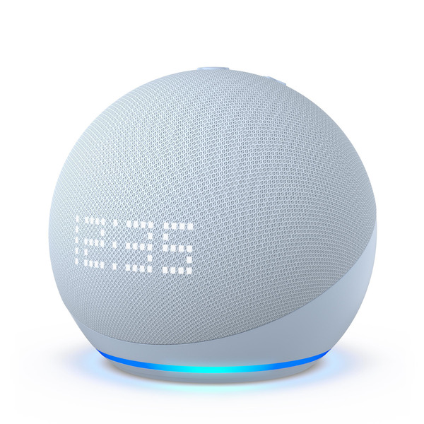 Bild 1 von AMAZON Echo Dot (5. Gen, 2022) mit Uhr, Alexa Smart Speaker, Graublau