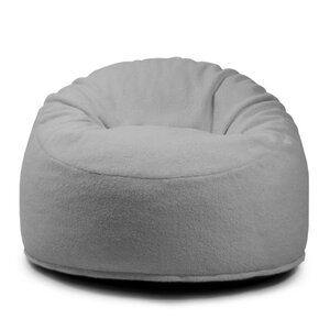 Sitzsack COZY grau - Bezug waschbar bei 30°C - rund - Schaumstoffflocken - Durchmesser 85 cm - Höhe 60 cm