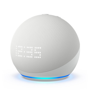 AMAZON Echo Dot (5. Gen, 2022) mit Uhr, Alexa Smart Speaker, Weiß
