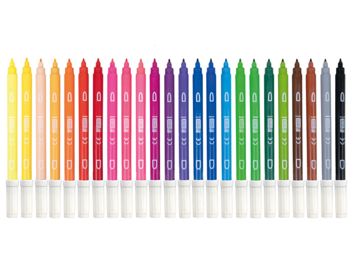 Bild 1 von UNITED OFFICE® Doppelfasermaler, dicke/dünne Spitze, 24er