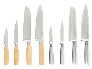 ERNESTO® Messer mit Bambus-/ Edelstahl-Griff