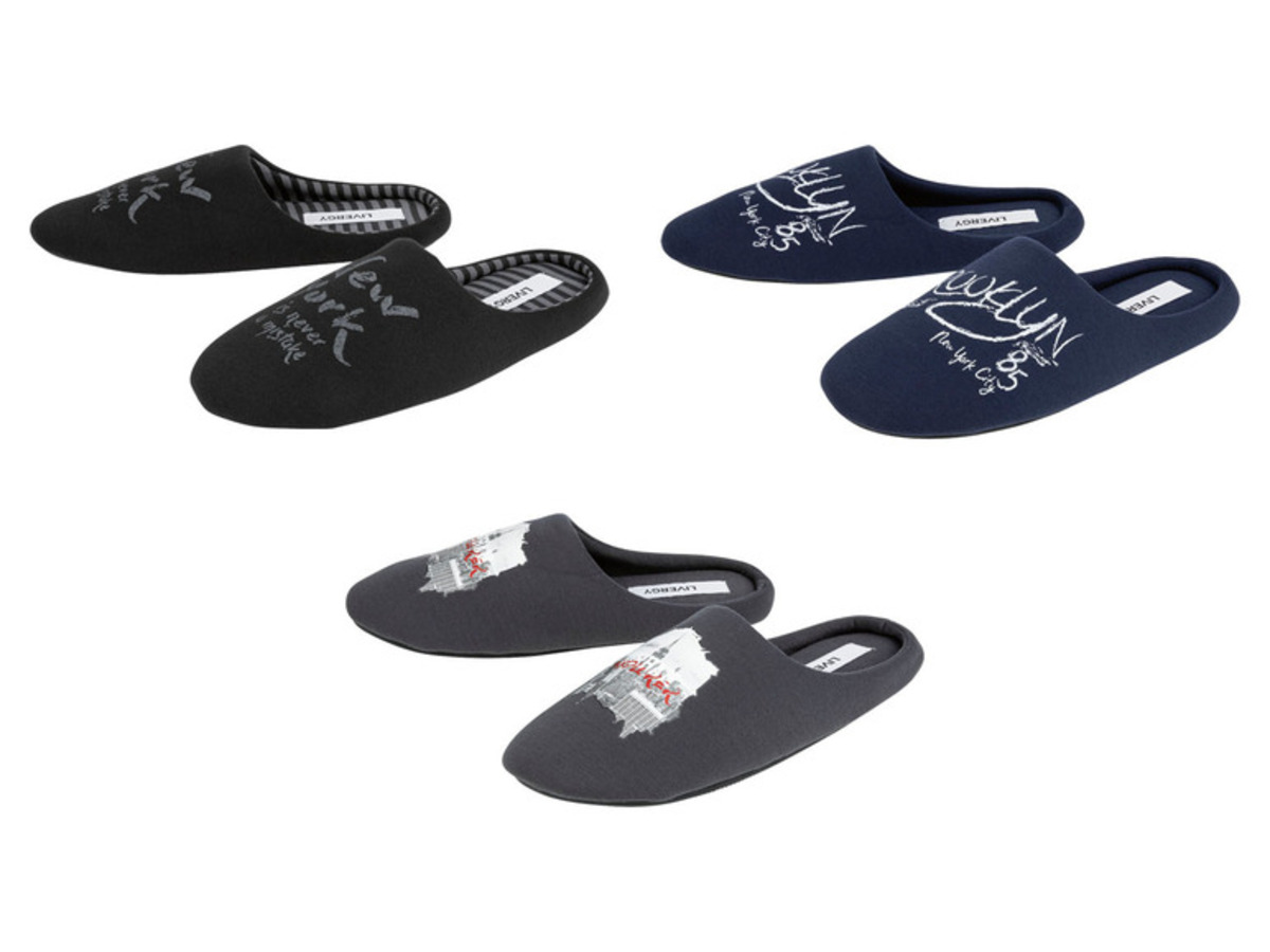 Bild 1 von LIVERGY® Herren Hausschuhe mit Innenfutter aus Textil