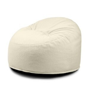 Sitzsack COZY cremeweiß - Bezug waschbar bei 30°C - rund - Schaumstoffflocken - Durchmesser 85 cm - Höhe 60 cm