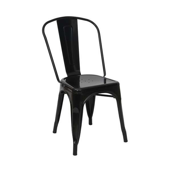 Bild 1 von Stuhl MCW-A73, Bistrostuhl Stapelstuhl, Metall Industriedesign stapelbar ~ schwarz