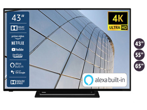 TOSHIBA Fernseher Smart TV 4K UHD mit Alexa Built-In