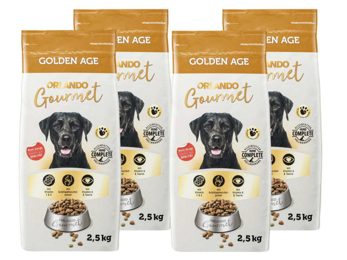 Bild 1 von ORLANDO Gourmet Hundetrockenfutter Golden Age, 4 x 2,5 kg