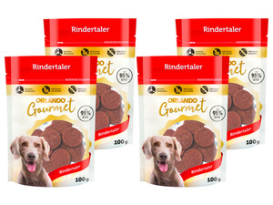 ORLANDO Gourmet Hundesnack Rindertaler, 4 x 100 g