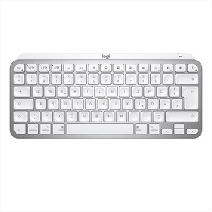 LOGITECH MX Keys Mini für Mac, Kompakt, Kabellos, Tastatur, kabellos, Palegrey
