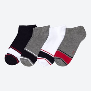 Herren-Sneaker-Socken in verschiedenen Designs, 4er-Pack