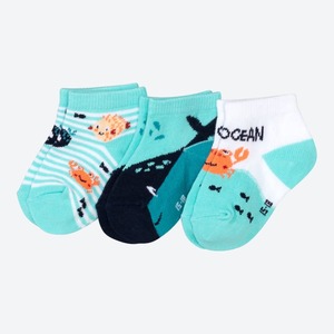 Baby-Jungen-Sneaker-Socken, 3er-Pack