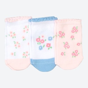 Baby-Mädchen-Sneaker-Socken, 3er-Pack