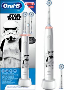 Oral B Elektrische Zahnbürste Junior Star Wars, Aufsteckbürsten: 2 St., für Kinder ab 6 Jahren, 2 Putzmodi
