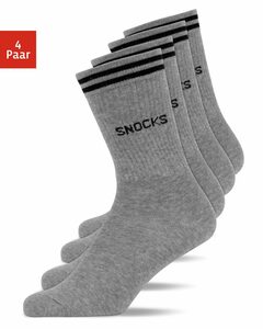 SNOCKS Sportsocken »Hohe Tennissocken mit Streifen für Damen & Herren« (4-Paar) aus Bio-Baumwolle, stylish für jedes Outfit