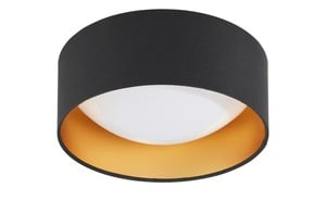 LED-Deckenleuchte, 1-flammig, schwarz/goldfarben