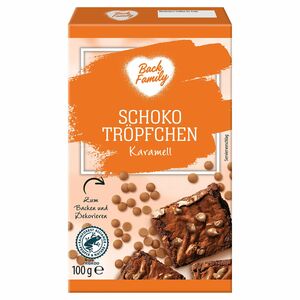 BACK FAMILY Schoko-Tröpfchen Karamell 100 g
