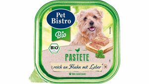 Pet Bistro Bio Hundenassfutter - Pastete Reich an Huhn mit Leber