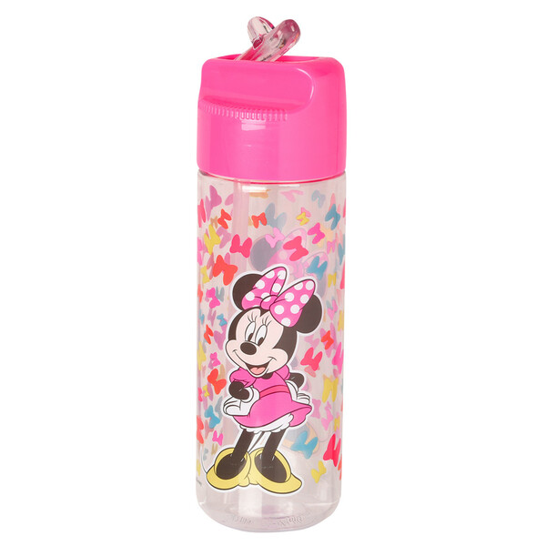 Bild 1 von Minnie Maus Trinkflasche mit Strohhalm